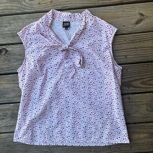 Retrolicious Heart Print Blouse